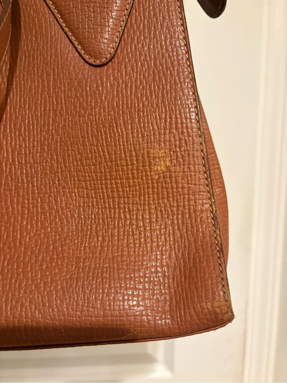LOEWE Shoulder Tote Bag Brown Grain Leather - Picture 9 of 12